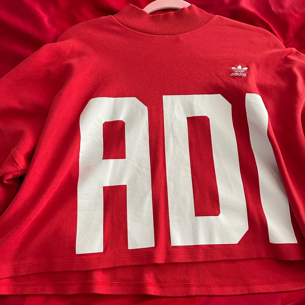 Red Adidas sweater